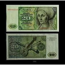 Billet De Banque 20 Zwanzig Deutsche Mark - Deutsche Bundesbank - Deutschland - Allemagne - 1980