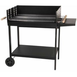 Barbecue à charbon de bois à double grilles Noir 106 x 52 x 92 cm
