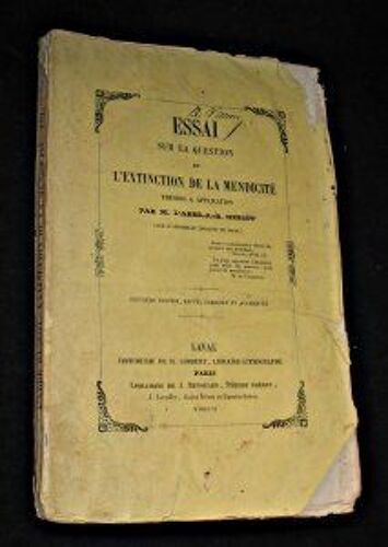 Essai Sur La Question De L'extinction De La Mendicité, Théorie Et Application