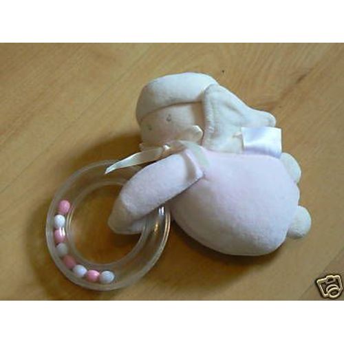Doudou Hochet Corolle Ange Rose