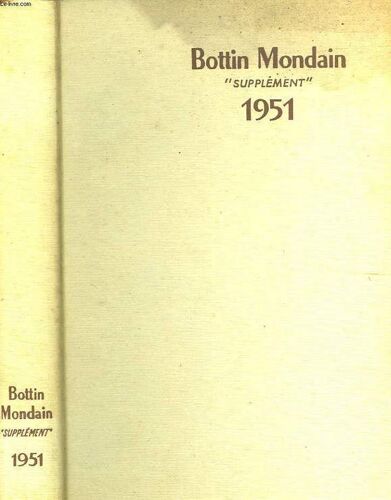 Bottin Mondain Supplement