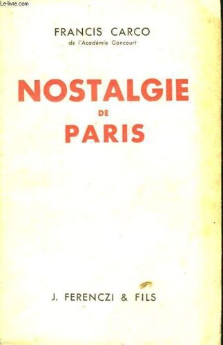 Nostalgie De Paris