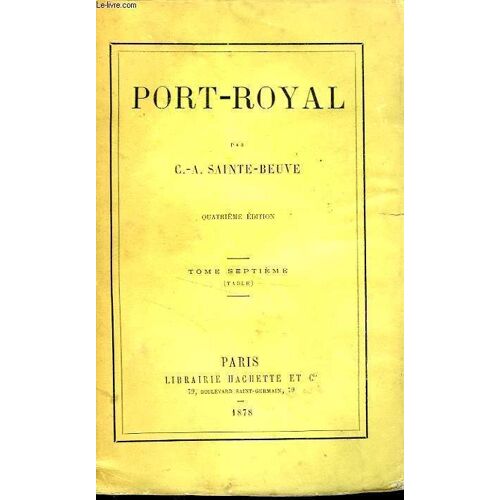 Port Royal, Tome 7 Seul (Table)