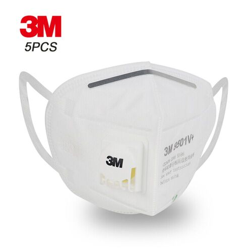 3m 9501v 5pcs Kn95 Masque De Respiratoire Contre Les Particules Masque De Securite Avec Valve Pm2.5 Brouillard Brouillard Masque Anti-Poussiere Pour Les Activites De Plein Air