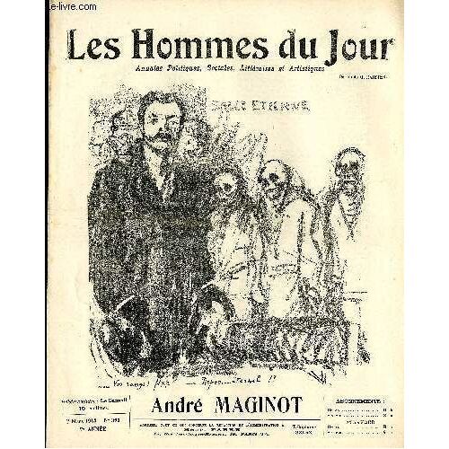 Les Hommes Du Jour N° 320 : André Maginot. Dessin En Couverture Par Raieter