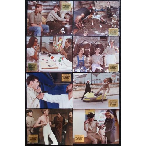 Les Bidasses S'en Vont En Guerre - Film 1974 De Claude Zidi Avec G?rard Filipelli, G?rard Rinaldi, Jean Sarrus , Les Charlots - 8 Photos D'exploitation Originales Cin?ma - Chaque Affiche 23x30 Cm