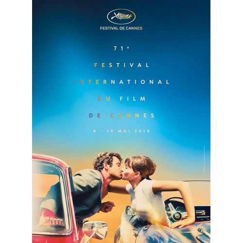 Festival De Cannes - Année 2018 - 71 Ème Édition - Véritable Affiche De Cinéma Roulée - Format 60x80 Cm - Jean-Paul Belmondo, Anna Karina, Jean-Luc Godard, Pierrot Le Fou