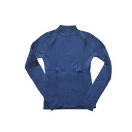 Pull Bleu Col Montant Taille S