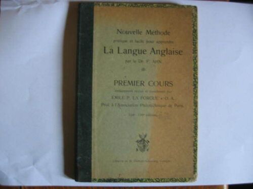 Livre Dr F Ahn  Entierement Revise Et Cordonne Emile La Forgue  N° 0 : Nouvelle Methode Pratique Et Facile La Langue Anglaise Premier Cour  1