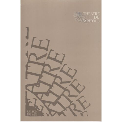 Programme Theatre Du Capitole Toulouse Saison 1988/89