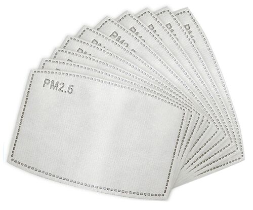 Lot De 40pcs Filtre Anti-Poussière 5 Couches Protection Pm 2.5 Filtres De Masque À Charbon Actif Remplaçables Pour Masques