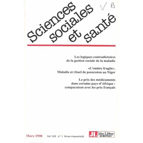 Sciences Sociales Et Santé  N° 8