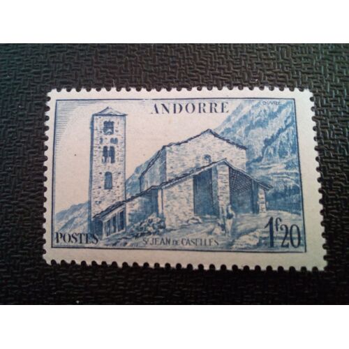 Timbre Andorre Yt 101 Église Sainte-Jeanne De Caselles 1944 ( 80404 )