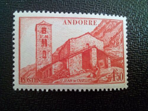 Timbre Andorre Yt 102 Église Sainte-Jeanne De Caselles 1944 ( 80404 )