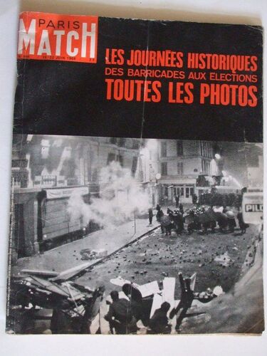 Paris Match  N° 998 : Les Journées Historiques Des Barricades Aus Elections Toutes Les Photos