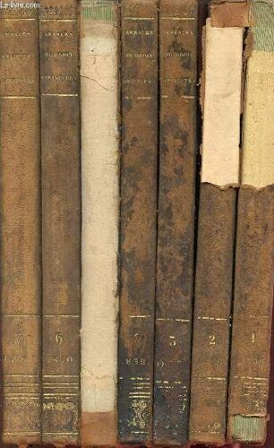 Annales Pratiques Du Droit Administratif Et Municipal Journal Spécial De Jurisprudence - En 7 Tomes - Tomes 1 À 7.