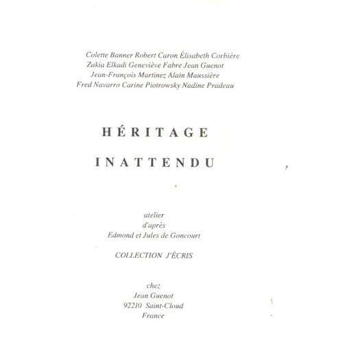 Héritage Inattendu - Atelier