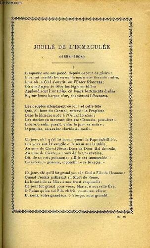 Etudes Tome 101 N° 5 - Jubilé De L Immaculée (1854-1904) Par Victor Delaporte, L Histoire D Un Dogme Par Jean Bainvel, La Vierge Marie Dans L Islam Et Le Coran Par J. Goudard, Le Votum Bellarmini Sur(...)