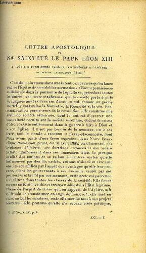 Etudes Tome 91 N° 3 - Lettre Apostolique (Suite) Par S.S. Léon Xiii, Le Saint Siège Et La Démocratie Chrétienne Par Lucien Roure, L Oeuvre De B. Pinturicchio (2e Article) Par Gaston Sortais, Le(...)