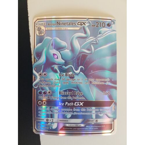 Carte Pokemon - Alolan Ninetales Gx Brillante (Version Anglaise)