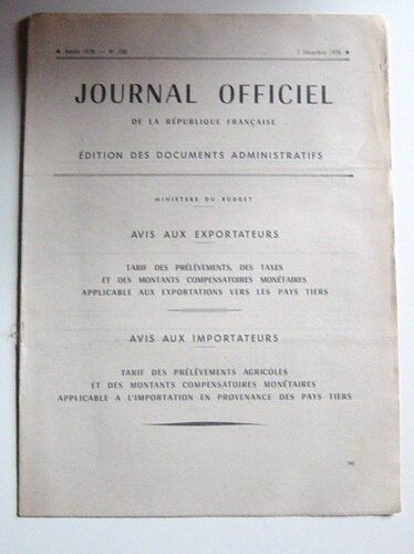 Journal Officiel De La République Française  N° 108 : Édition Des Documents Administratifs