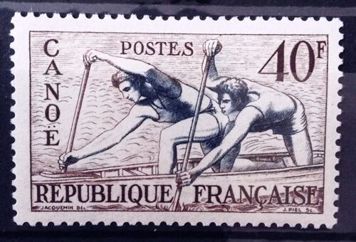 Jeux Olympiques - J.O. Helsinki 1953 - Canoe 40f (Superbe N° 963) Neuf* - Cote 7,65 - France Année 1953 - N11150