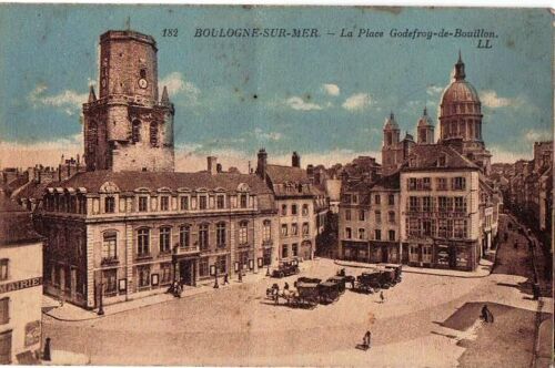 Carte Postale Ancienne, France, Pas De Calais ( 62 ), Boulogne Sur Mer, La Placegodefroy De Bouillon