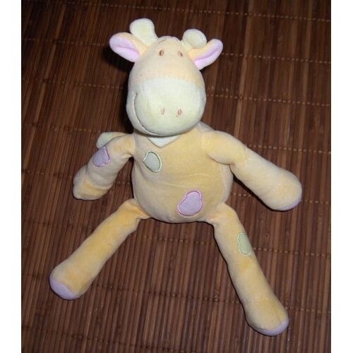 Doudou - Peluche Girafe Jaune -  30 Cm