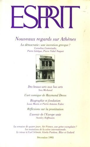 Esprit De Décembre 1993 - Nouveaux Regards Sur Athènes  N° 12