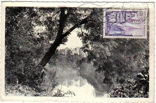 Carte Postale, France, Centre, Indre ( 36 ), Scoury, Les Rives De La Creuse Au Château De Cors - Texte Du 08/08/1955