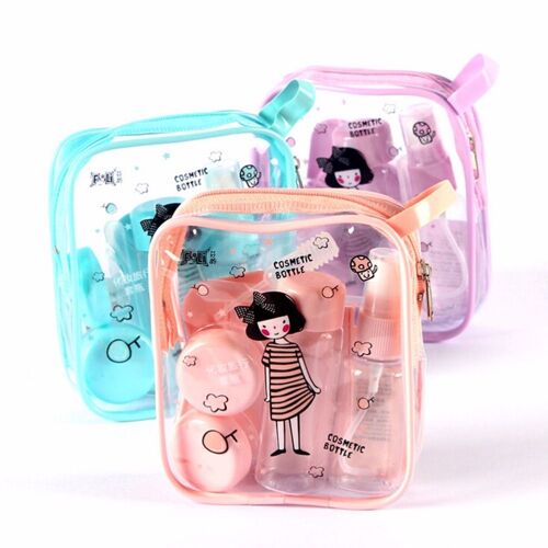 Xm 8 Pièces/Ensemble Mini Vide Cosmétique Conteneur Bouteille En Plastique Voyage Transparent Bouteille Fard À Paupières Maquillage Visage Crème Pot Pot Bouteille