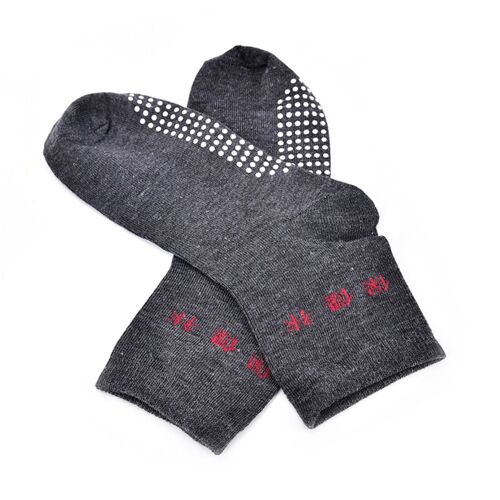 Xm 1 Paire Automatique Chaleur Cheville Massage Chaussette Masseur De Pieds Infrarouge Lointain Anti Froid Tourmaline Chaussettes Taille Libre Soins Des Pieds Supports 