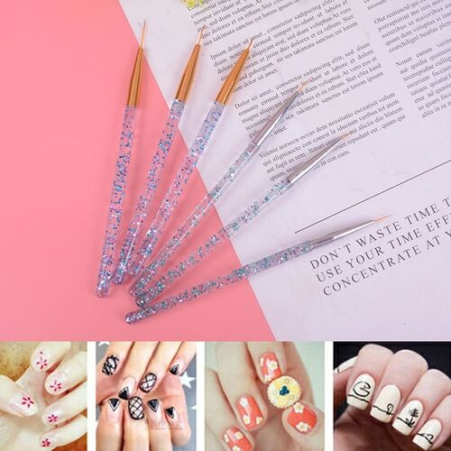 Xm 3 Pièces/Ensemble Nail Art Liner Brosse Peinture Lignes De Dessin Grille Acrylique Stylo Nail Art Bricolage Design Manucure Outil 
