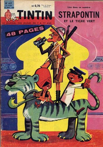 Tintin  N° 617 : Strapontin Et Le Tigre Vert