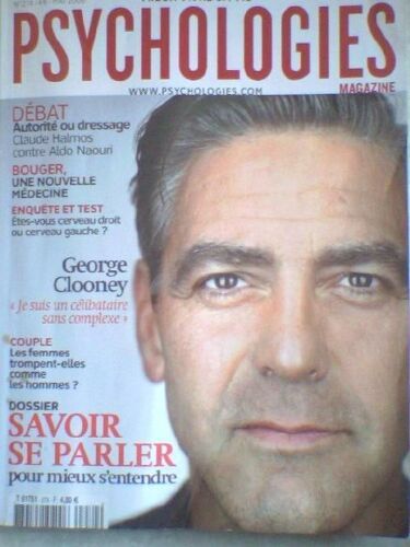 Psychologies Magazine  N° 274 : Georges Clooney "Je Suis Un Célibataire Sans Complexe"