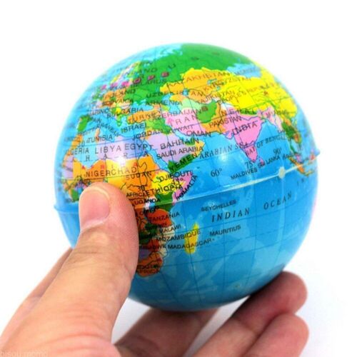 Balle En Mousse Souple Pour Enfants, Jouets Carte Du Monde, Globe De La Terre En Mousse, Exercice De Poignet, Soulagement Du Stress, Pression, 1 Pièces