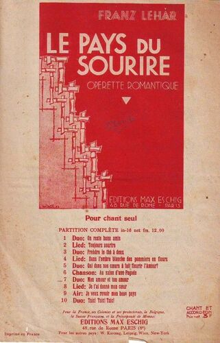 Mon Amour Et Ton Amour (Le Pays Du Sourire)