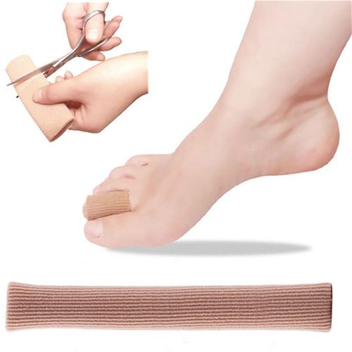 Xm 1pc Pied Soulagement De La Douleur 15cm Garde Pour Pieds Soins Semelles Couverture Doigt Orteil Séparateur Tissu Gel Tube Pansement Callosités Protecteurs 