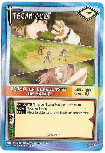 Fûton, La Déferlante De Sable  - Te-79  (Carte Naruto Serie 2 )