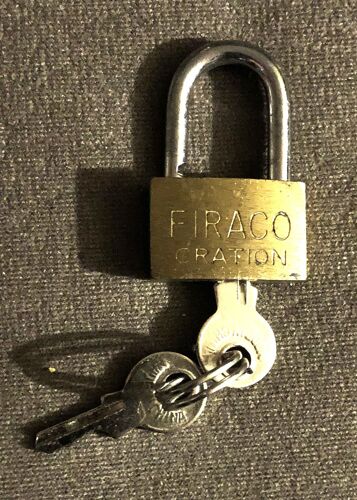 Cadenas en laiton 2 clés 20 x 30 mm pour valise, bagage, casier...