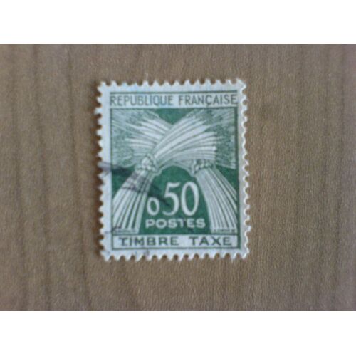 Timbre Oblitere Taxe 0,50 Vert 1960 Yt 93