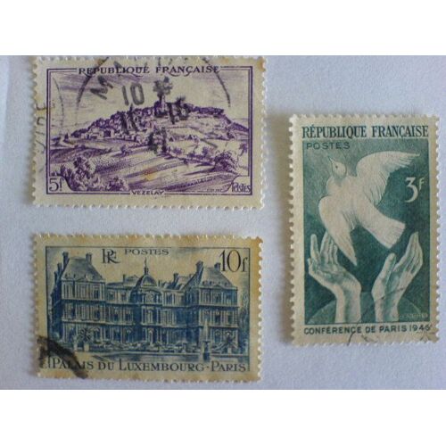 3 Timbres Obliteres Yt 759-760-761