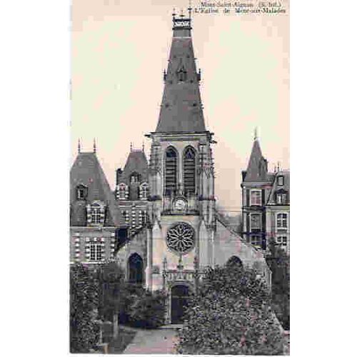 Carte Postale Ancienne Mont Saint Aignan L'église De Mont-Aux-Malades