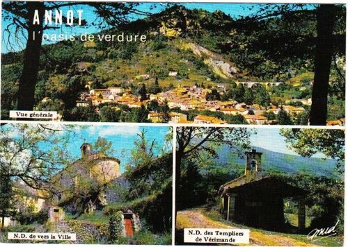 Carte Postale, France, Alpes De Haute Provence, Annot, Différentes Vue Sur Le Village - Oblitération Du 02/07/1981