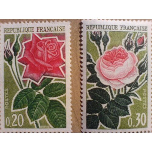 Timbres Neufs Les Roses Gandon 1962 - Yt 1356-1357