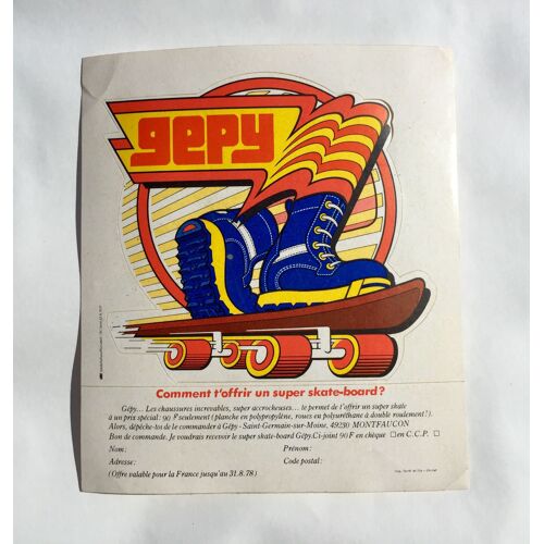 Autocollant Gepy Skate Board