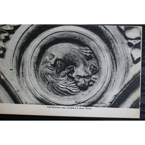 Carte Postale  Affranchie : 1920, La Chaise Dieu, Chimère À Deux Têtes