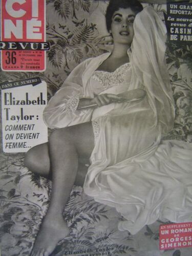 Cine Revue 1954  N° 50 : Elizabeth Taylor.Gerard Philipe.Michele Morgan.Pierre Brasseur.Ulysse.Charles Chaplin.