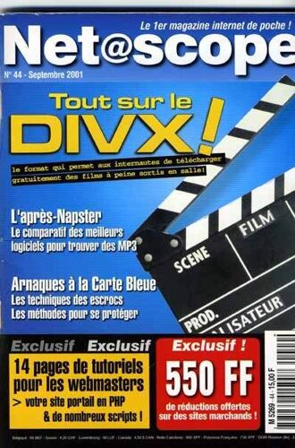Netscope -  Le 1er Magazine Internet De Poche  N° 44 : Tout Sur Le Divx