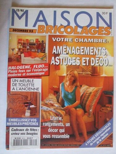 Maison Bricolages N° 9512, Votre Chambre : Amenagements, Astuces Et Deco, Halogène, Fluo, Un Meuble De Toiltte À L'ancienne, Embelissez Bos Meubles Préférés, 4 Fiches Détachables De Lexique...